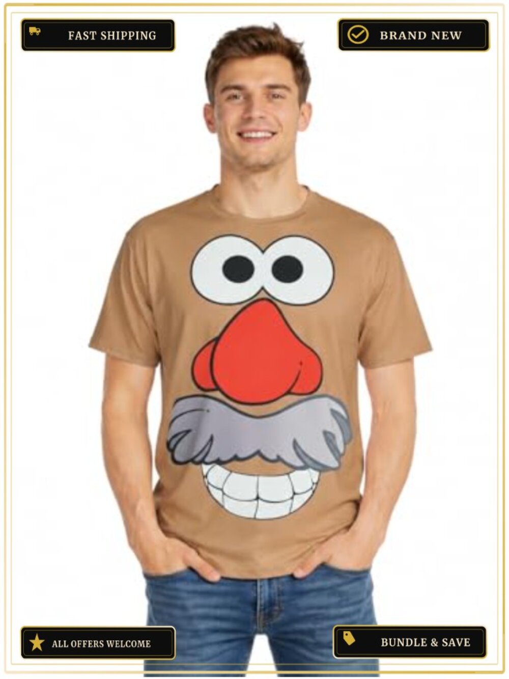 Mr Mrs Potato Head Couples Halloween T-Shirt Cosplay Top